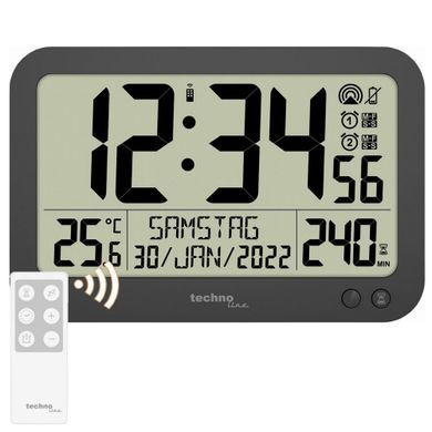 Часы настенные Technoline WS 8026 чёрные: фото 3 из 4