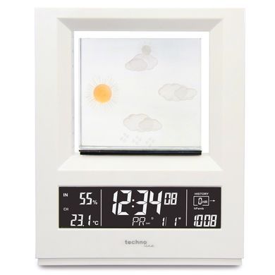 Метеостанція цифрова Technoline WS 6620 з бездротовим датчиком, біла: фото 4 із 8