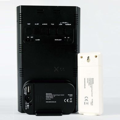 Метеостанция цифровая Technoline WS 9060 с беспроводным датчиком, черно-серебристая: фото 3 из 8