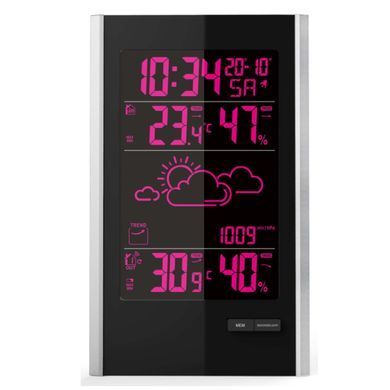 Метеостанция цифровая Technoline WS 9060 с беспроводным датчиком, черно-серебристая: фото 6 из 8