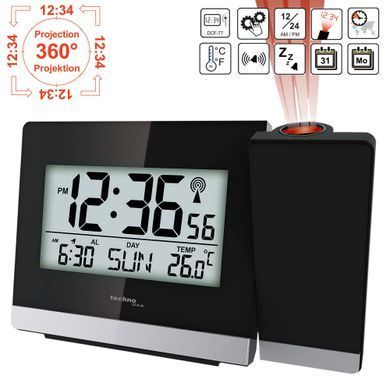 Часы проекционные Technoline WT 536 чёрные: фото 3 из 5