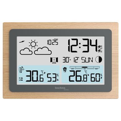 Метеостанция Technoline WS 6785 Graphite/Wooden Frame: фото 4 из 6