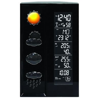 Метеостанция цифровая Technoline WS 6650 с беспроводным датчиком, черная: фото 5 из 14