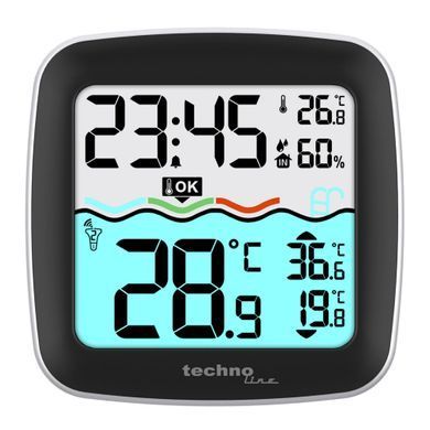 Термогигрометр цифровой для бассейна Technoline WS 9059 черный: фото 3 из 4