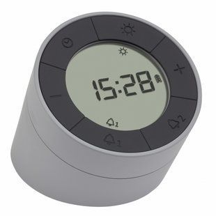 Цифровий будильник-нічник TFA TIME & LIGHT 60.2029.10 сірий: фото 1 із 2