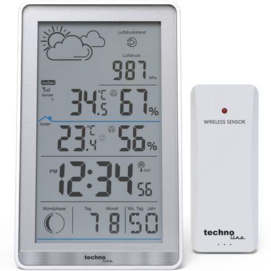 Метеостанція Technoline WS 9218 Silver: фото 2 із 9