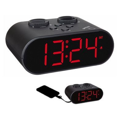 Радіокерований цифровий будильник TFA ELLYPSE 60.2551.01 з USB-зарядкою: фото 3 із 3