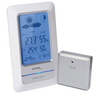 Метеостанція цифрова Technoline WS 6740 з бездротовим датчиком, біло-срібляста: фото 1 із 6