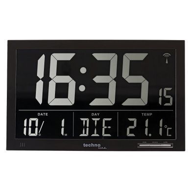 Часы настенные Technoline WS 8007, черные: фото 4 из 6