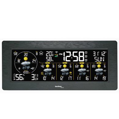 Метеостанція цифрова Wi‑Fi Technoline DirektWetter WD 3050 з бездротовим датчиком, антрацитова: фото 3 із 7