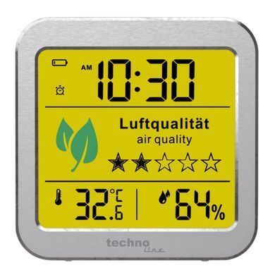Монітор якості повітря CO₂ Technoline WL 1020, сріблястий: фото 6 із 8