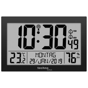 Часы настенные Technoline WS 8016, черные: фото 1 из 2