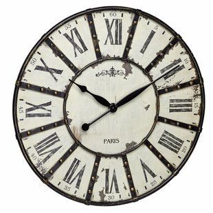 Настенные часы TFA VINTAGE XXL 60.3039.02 белые: фото 1 из 2