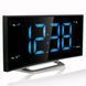 Годинник настільний з радіо Technoline WT 460 із синім LED-дисплеєм чорно-сріблястий
