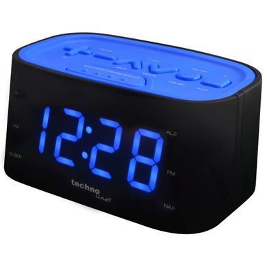 Годинник настільний з радіо Technoline WT 465 чорно-синій: фото 4 із 5