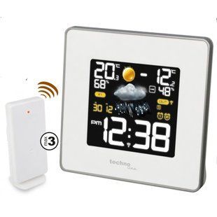 Метеостанція цифрова Technoline WS 6440 з бездротовим датчиком, біла: фото 1 із 7
