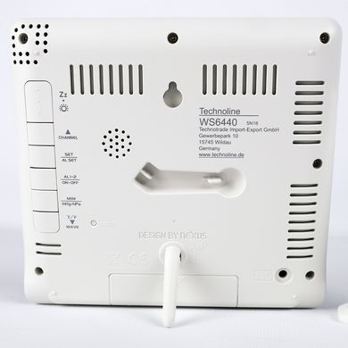 Метеостанція цифрова Technoline WS 6440 з бездротовим датчиком, біла: фото 5 із 7