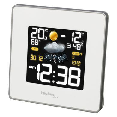 Метеостанція цифрова Technoline WS 6440 з бездротовим датчиком, біла: фото 3 із 7