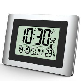 Часы настенные Technoline WS 8028, серебристо-черные: фото 1 из 3