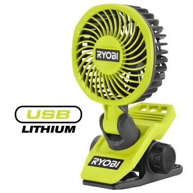 Акумуляторний вентилятор-кліпса Ryobi USB Lithium RCF4-0: фото 3 із 8