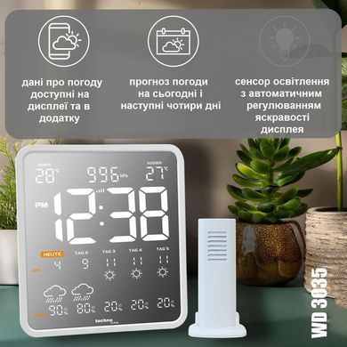 Метеостанція Technoline Tuya Smart/SmartLife WD 3035 White: фото 5 із 7
