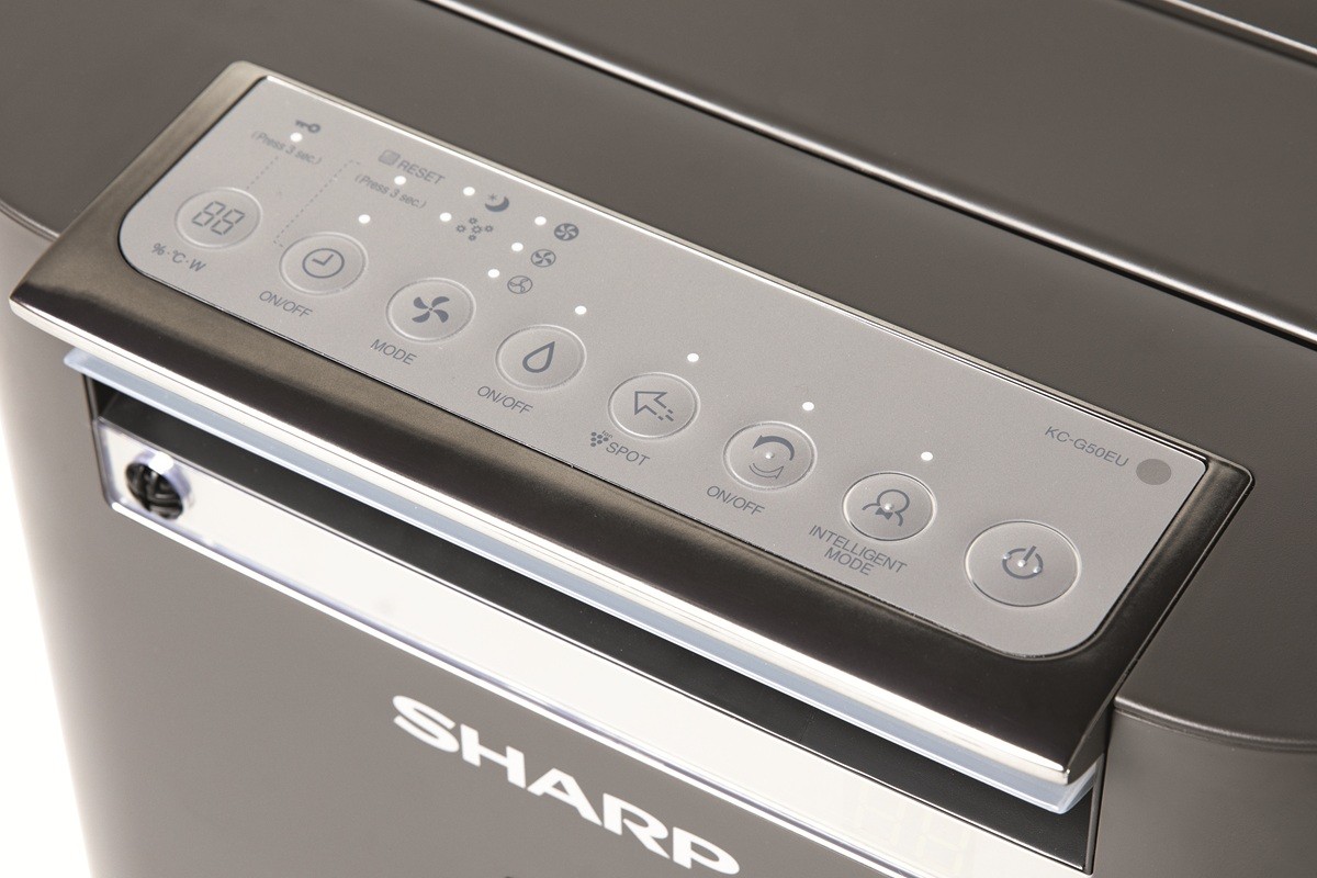 Панель керування SHARP KC-G50EUH — режими очищення та зволоження повітря